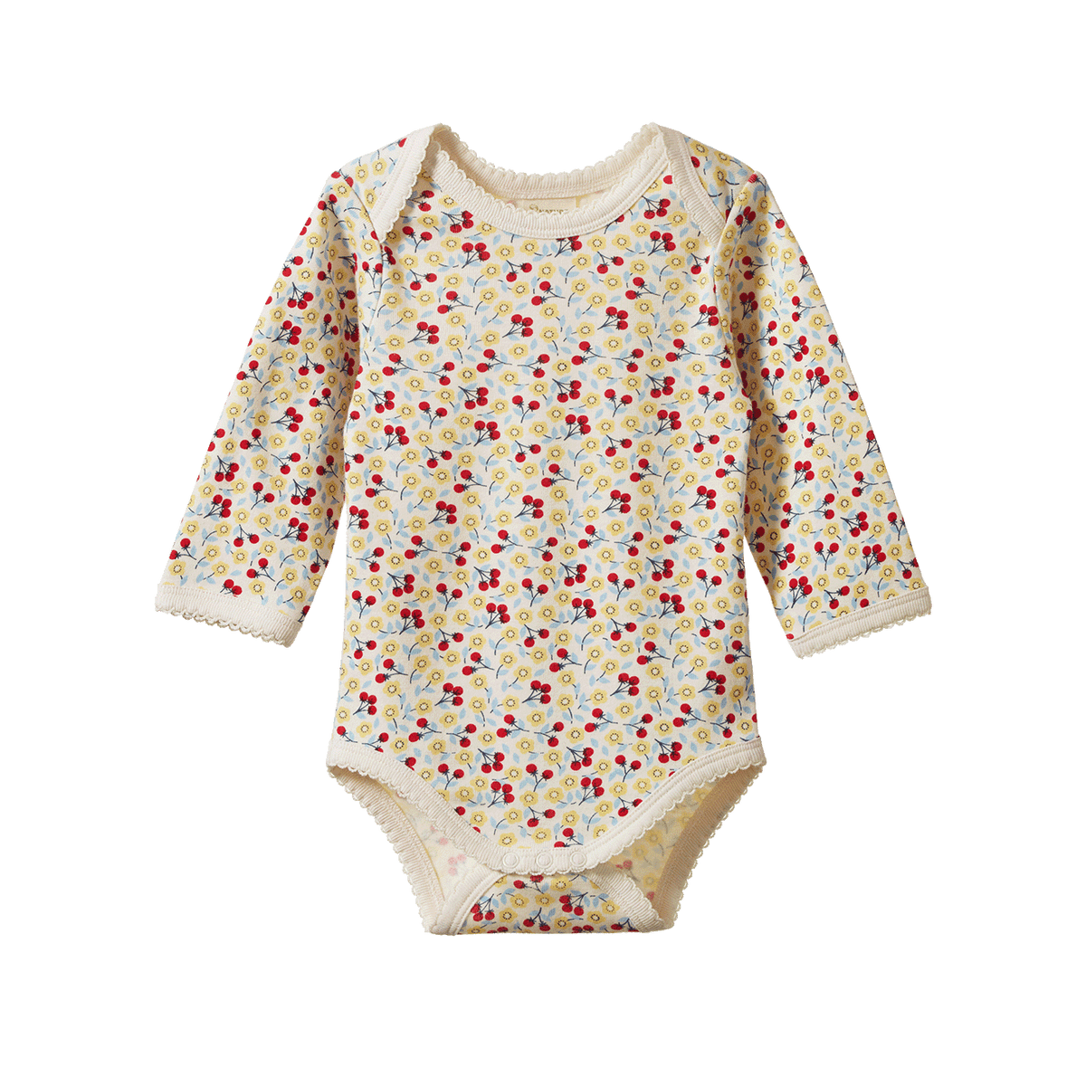 Nature Baby LONG SLEEVE BODYSUIT Kitchen Garden Print