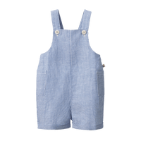 Nature Baby Tucker Shortie Overall Linen Blue Stripe