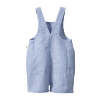 Nature Baby Tucker Shortie Overall Linen Blue Stripe