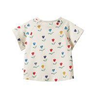 Nature Baby Juniper Tee Delphine Blooms Print