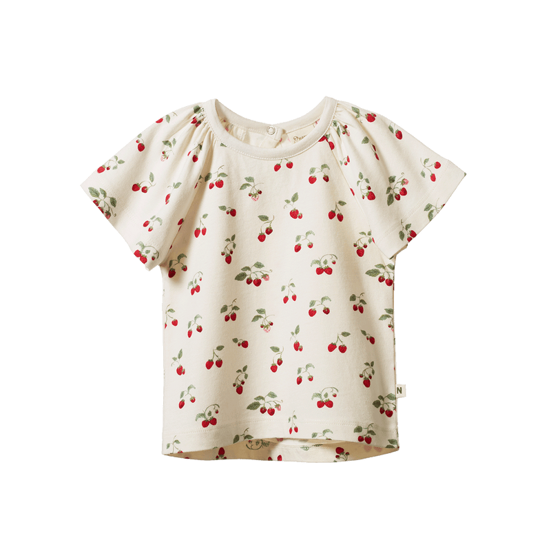Nature Baby FAYE TEE Strawberry Blush Print