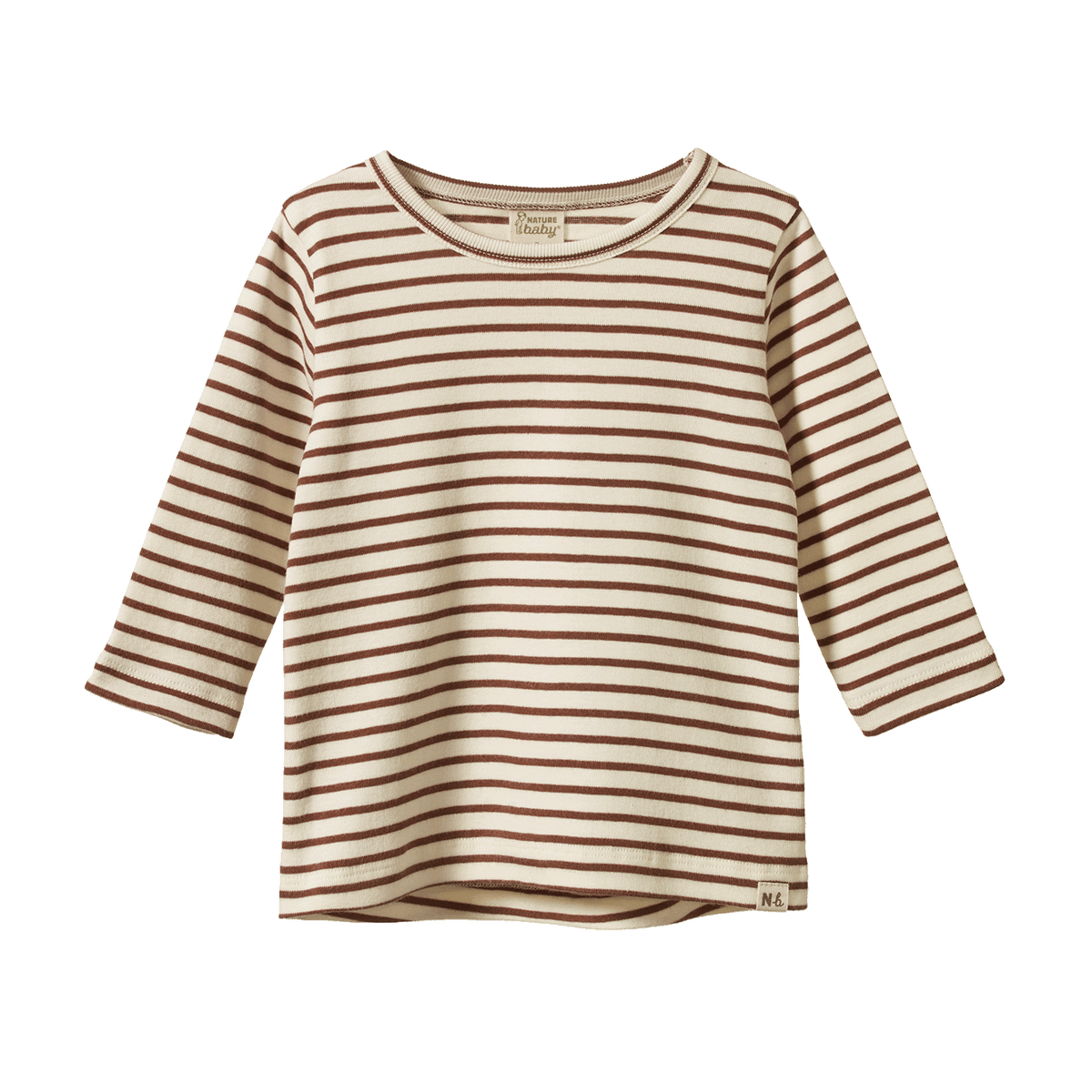 Nature Baby Long Sleeve River Tee Pinecone Stripe