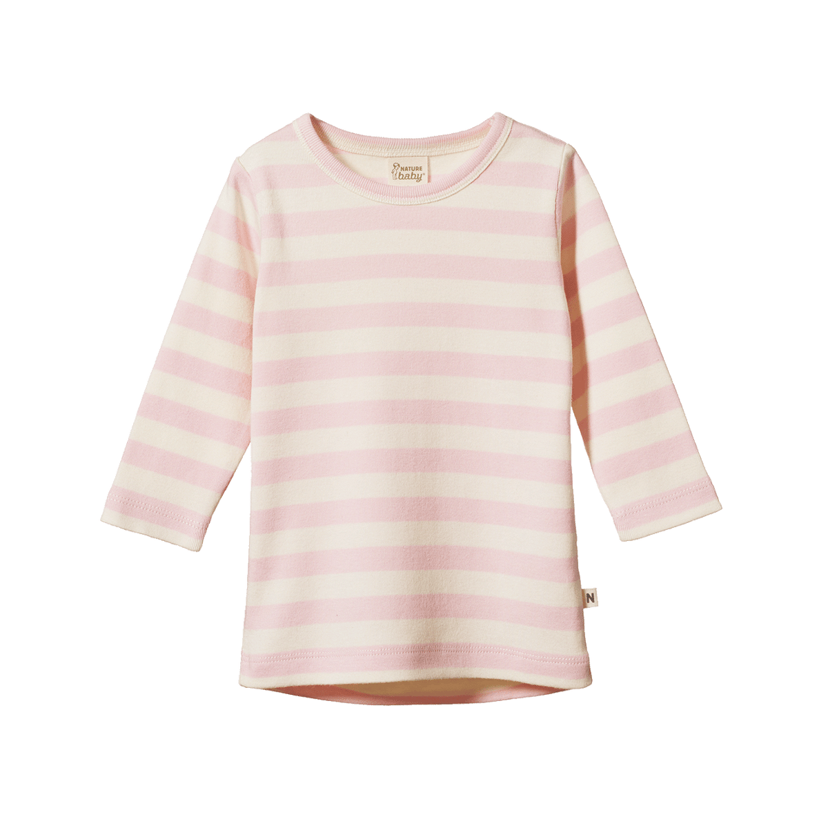 Nature Baby Long Sleeve Cloud Tee Cotton Candy Stripe