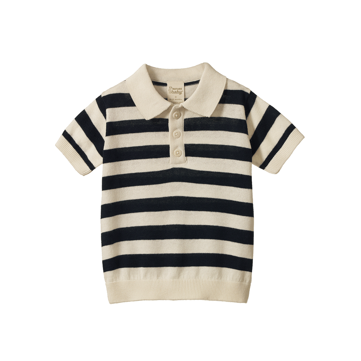 Nature Baby STEVIE POLO Navy Bold Stripe