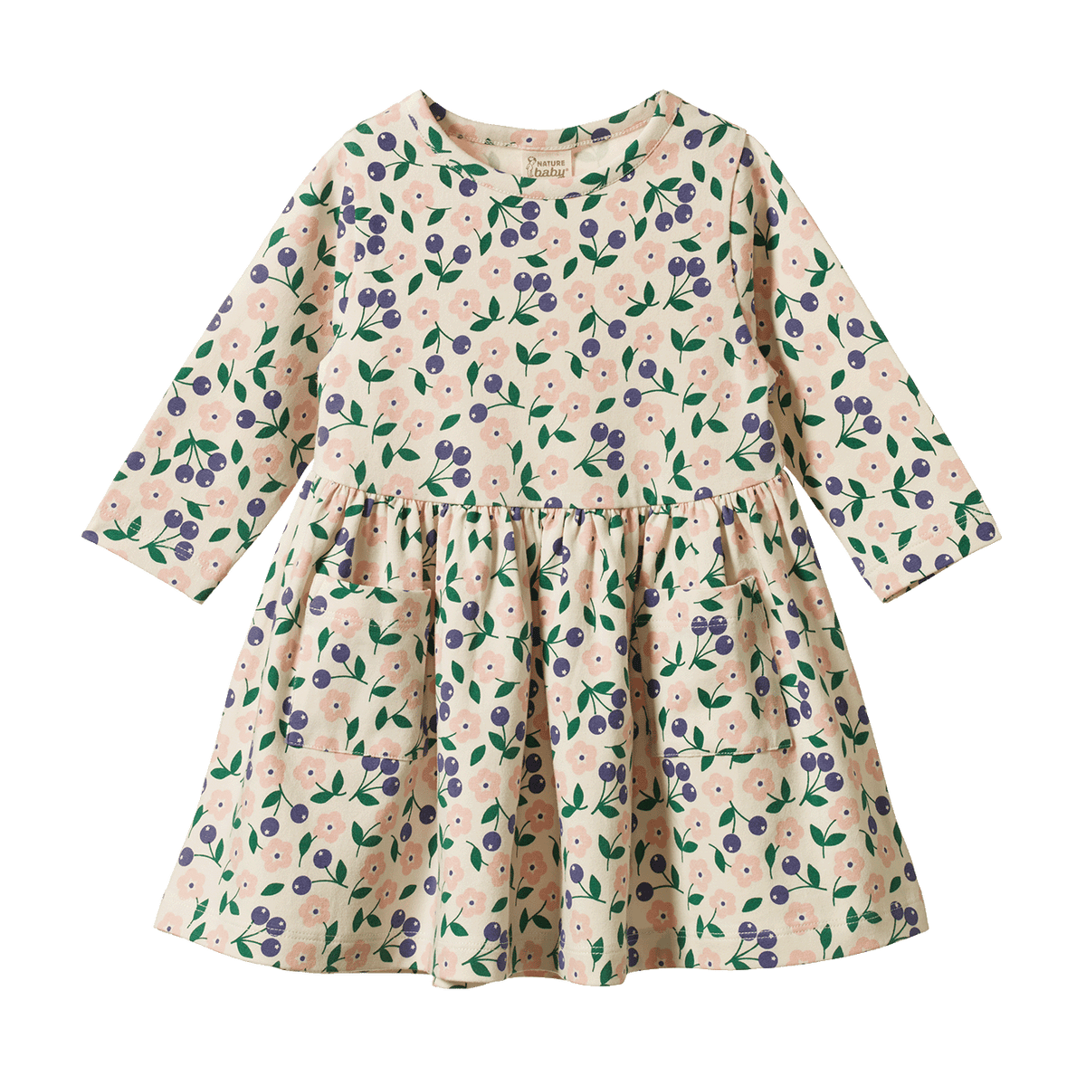 Nature Baby L/S TWIRL DRESS - Grande Briarwood Print