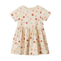 Nature Baby SATURDAY DRESS Petite Flora Stamp Print