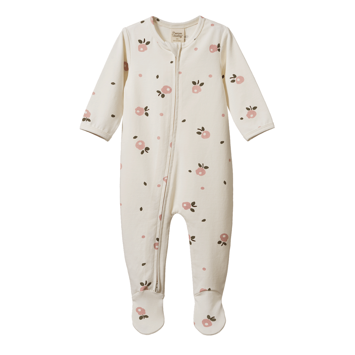 Nature Baby Dreamlands Suit Posey Blossom Peach Print