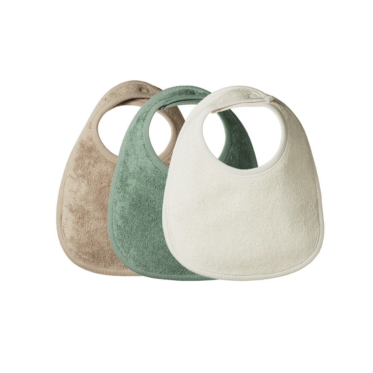 Natrue Baby Dribble Bibs - Natural / Nougat / Lily Pad