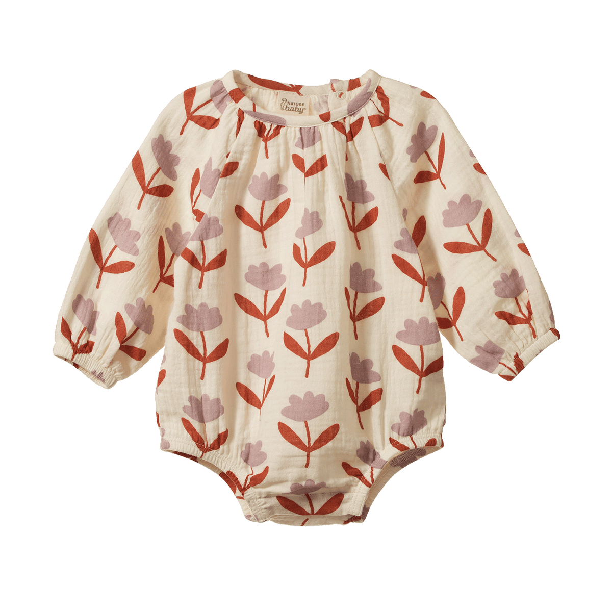 Nature Baby MEADOW BODYSUIT MUSLIN Fleurette Print