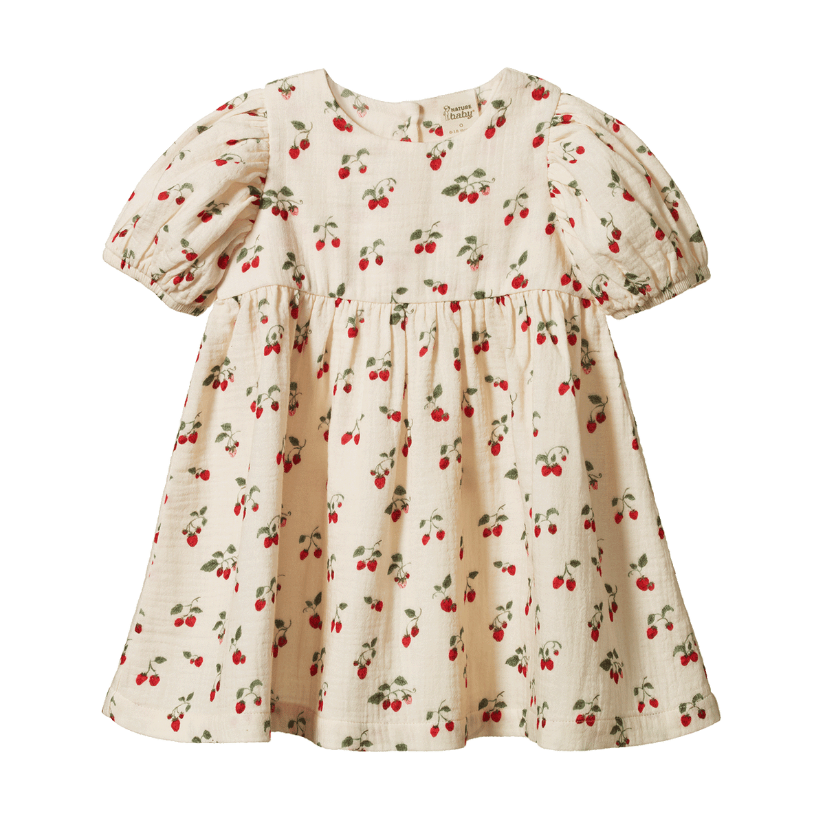 Nature Baby ALBERTINE DRESS MUSLIN Strawberry Blush Print