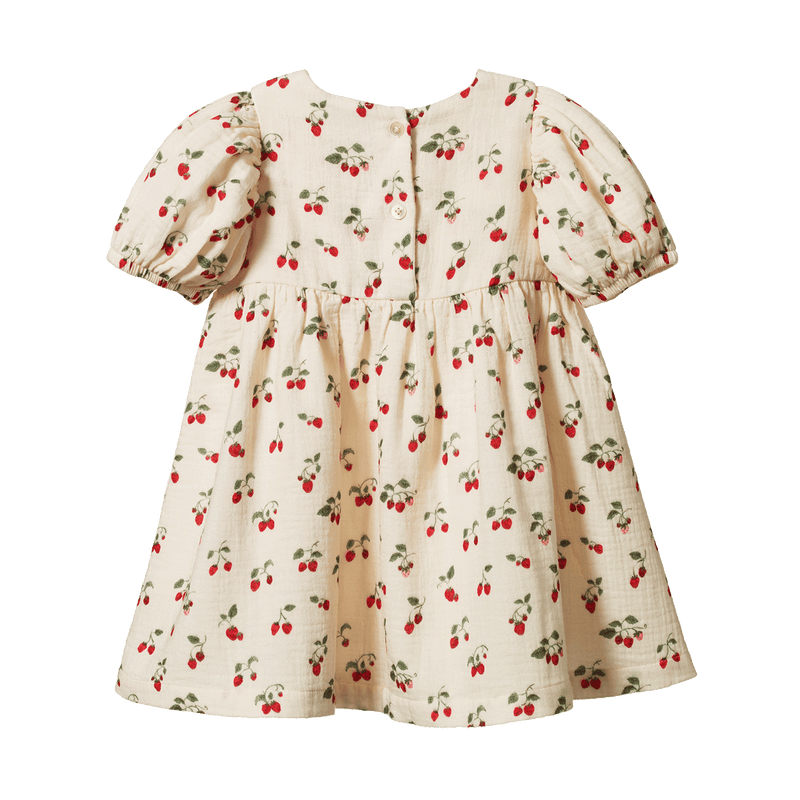 Nature Baby ALBERTINE DRESS MUSLIN Strawberry Blush Print