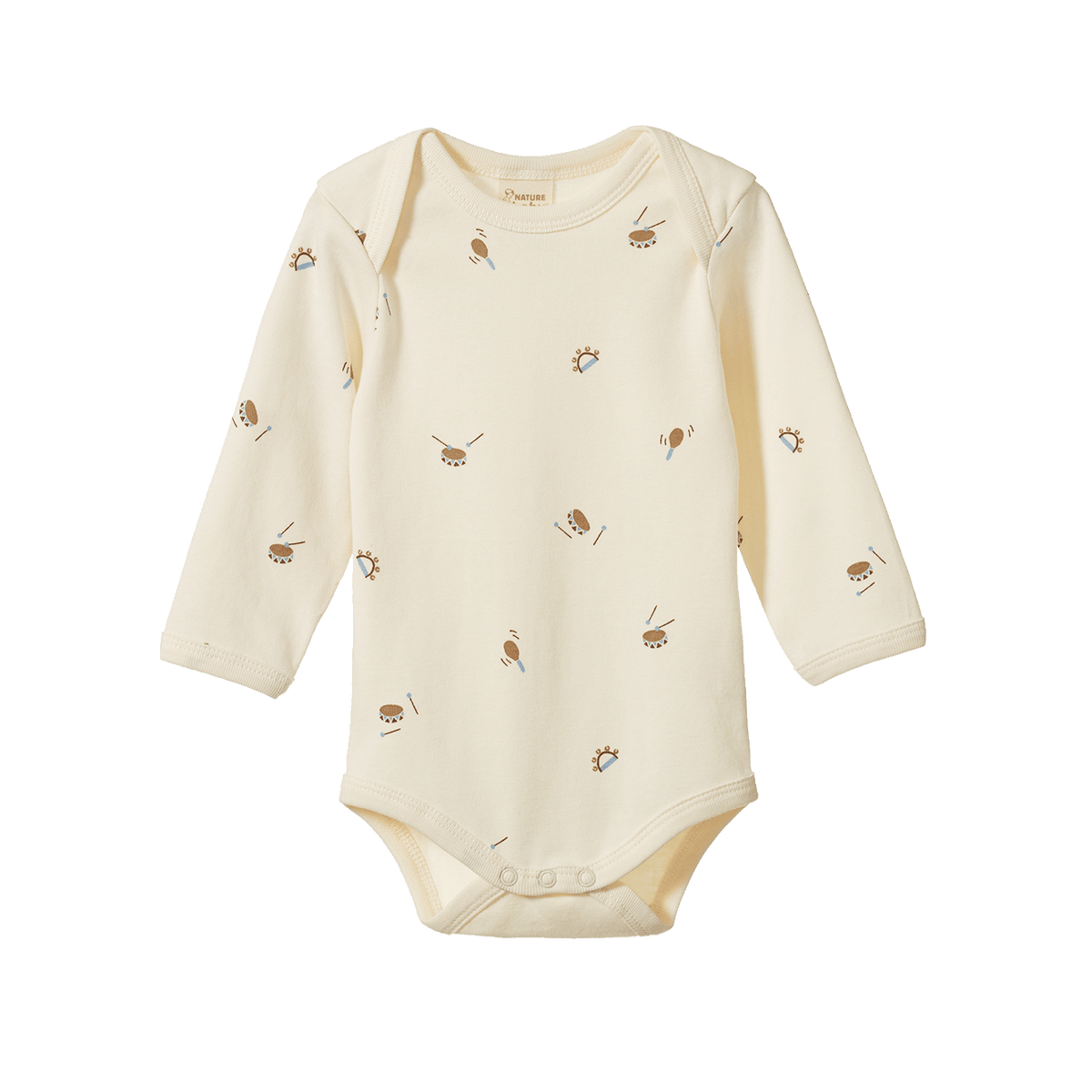 Nature Baby LONG SLEEVE BODYSUIT Mini Music Print