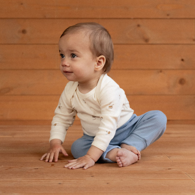 Nature Baby LONG SLEEVE BODYSUIT Mini Music Print