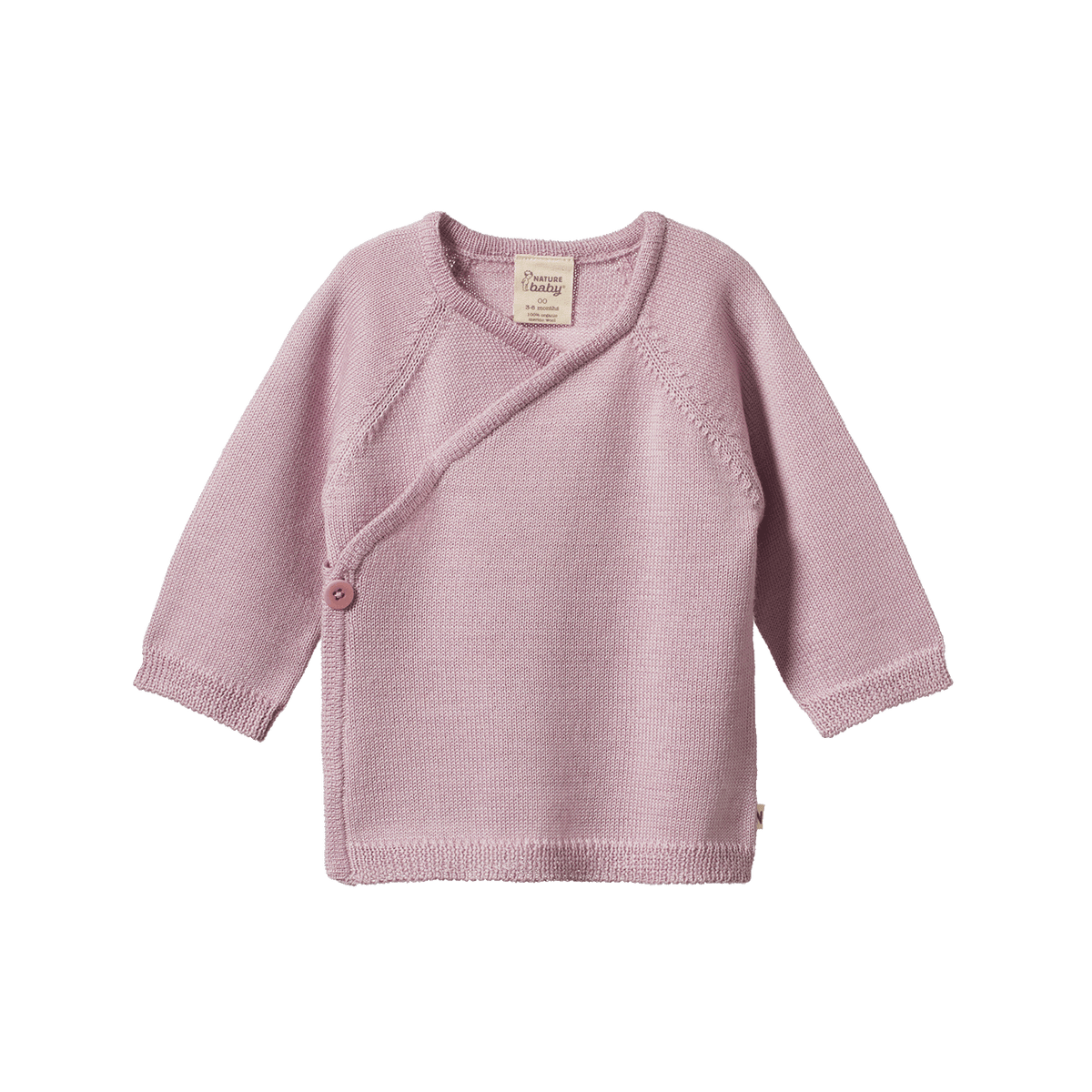 Nature Baby Merino Knit Kimono Jacket Lilac