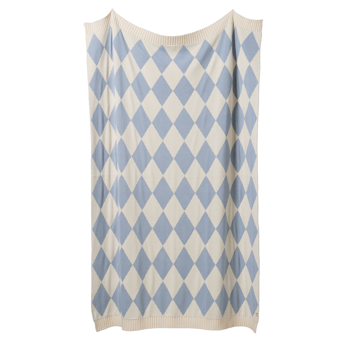 Nature Baby DUNE BLANKET Celestial Blue Diamond Knit