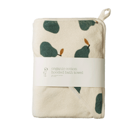 Nature Baby ORGANIC COTTON HOODED TOWEL - Pear Print