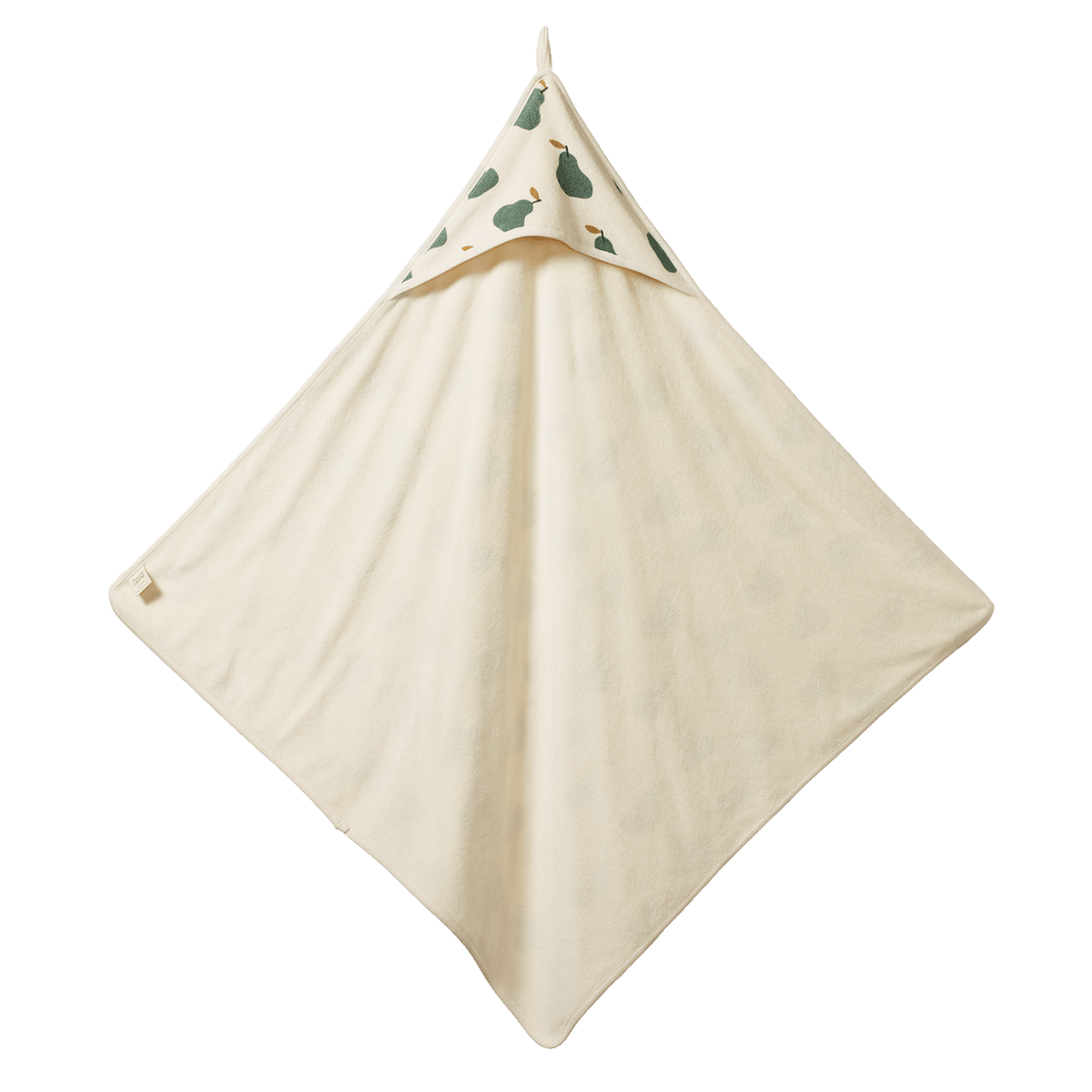 Nature Baby ORGANIC COTTON HOODED TOWEL - Pear Print