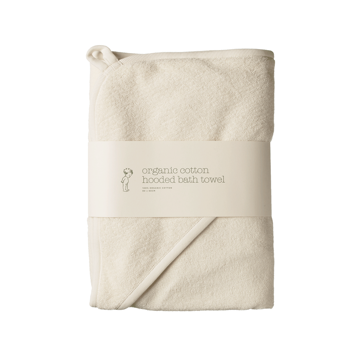 Nature Baby Organic Cotton Hooded Towel Natural