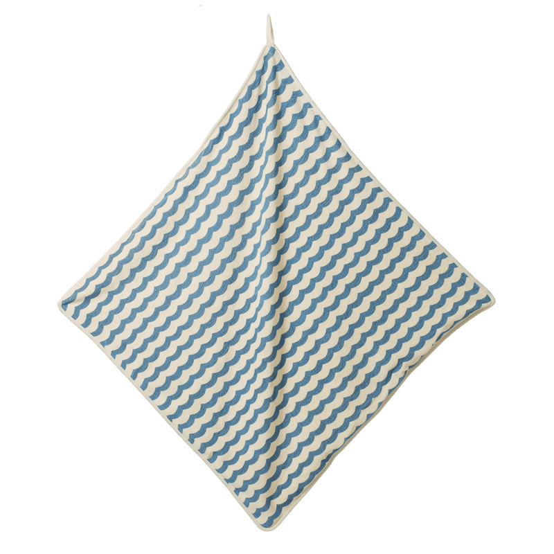 Nature Baby ORG COTTON HOODED TOWEL Waves Print