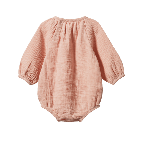Nature Baby MEADOW BODYSUIT MUSLIN Rose Dust