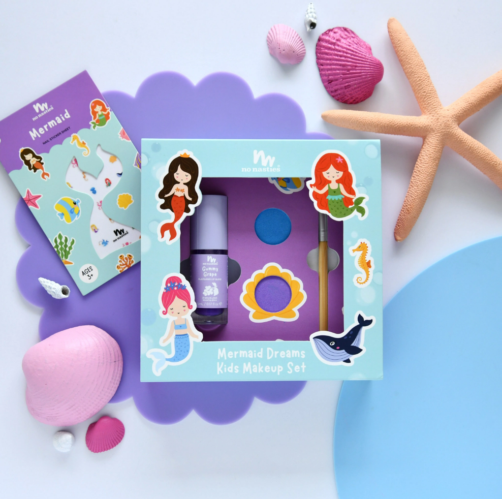 No Nasties Mermaid Dreams Natural Kids Makeup Gift Set - No Nasties Kids