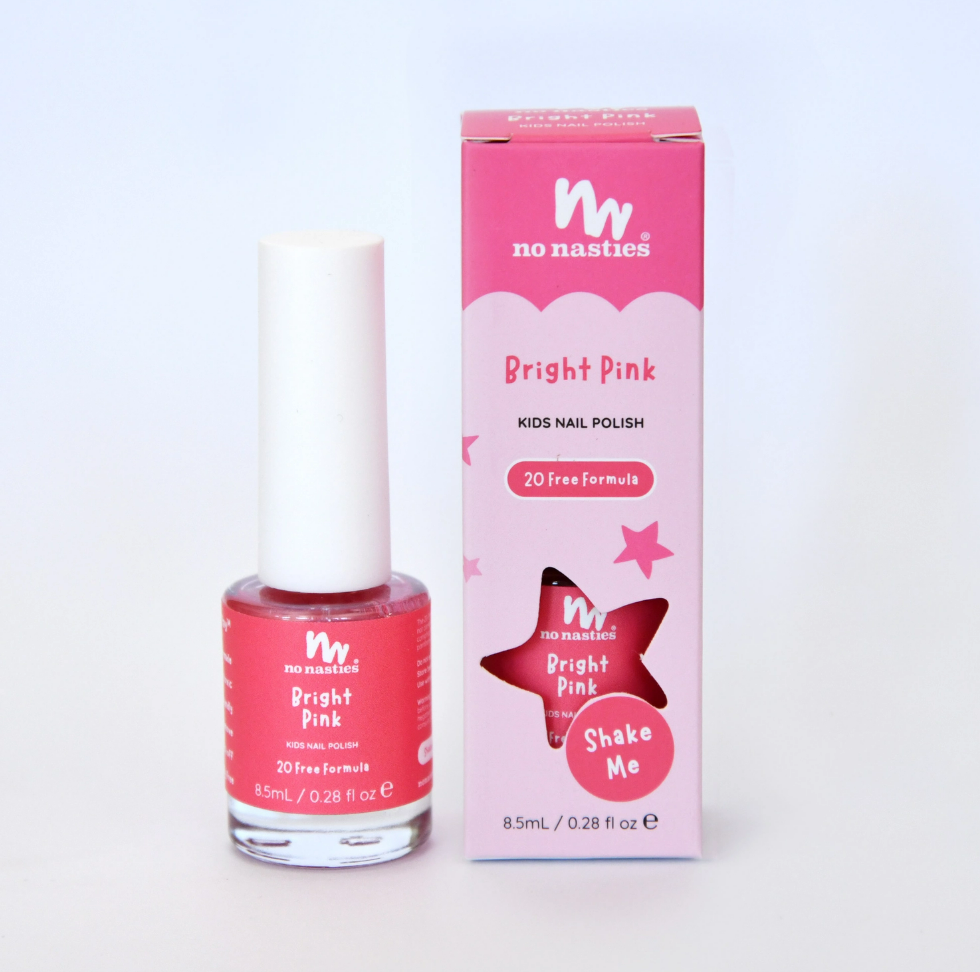 No Nasties Bright Pink Water-Based Nail Polish For Kids - 8.5ml