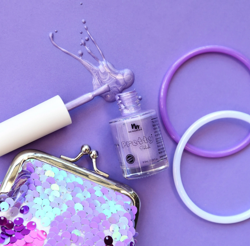 No Nasties Poppy Purple Water-Based, Scratch Off Nail Polish For Kids
