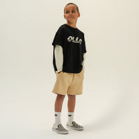 Olle Splice Print Tee Black