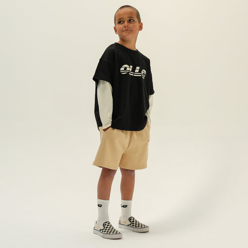 Olle Splice Print Tee Black