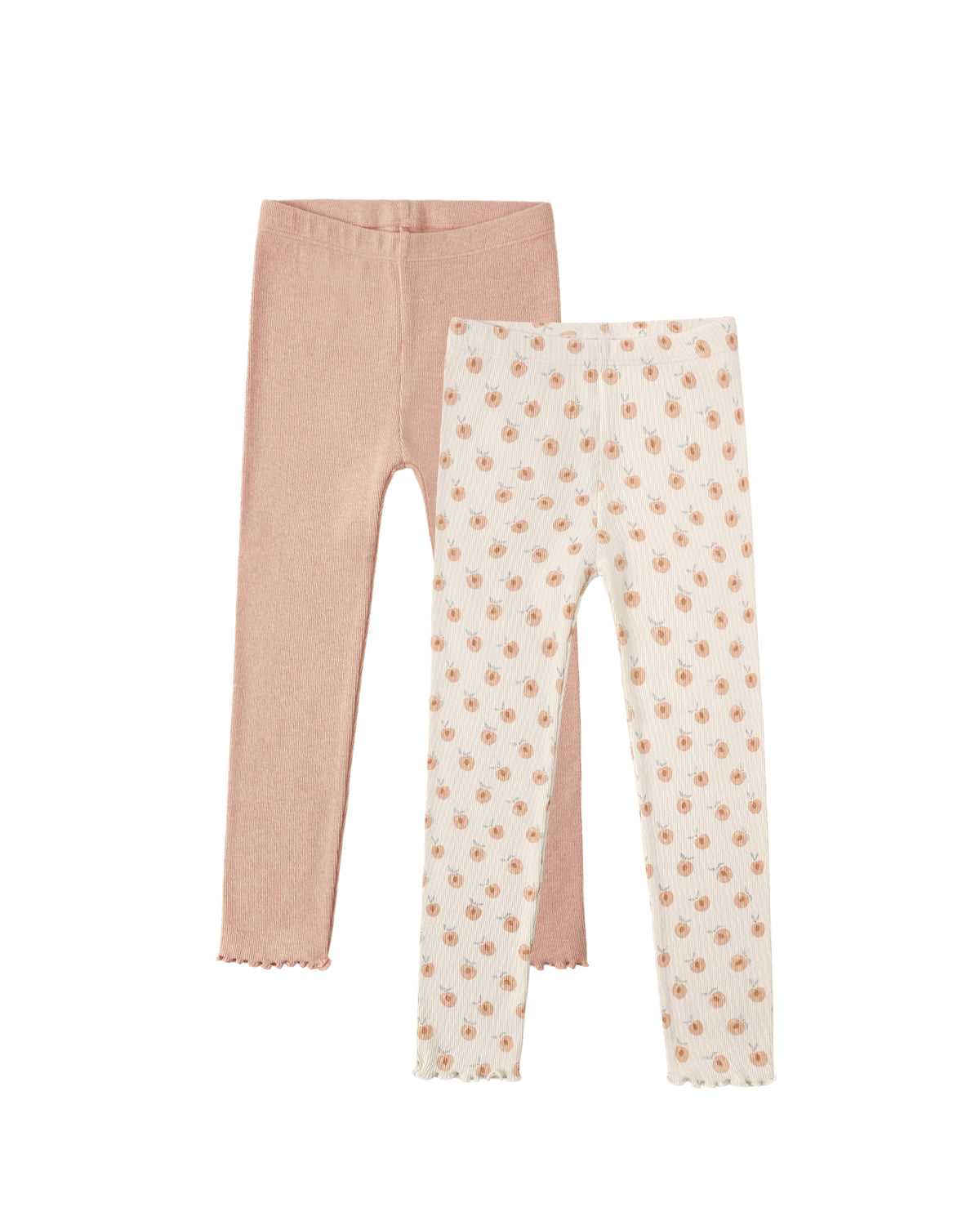 Rylee and Cru Ribbed Legging Set - Natural, Melon