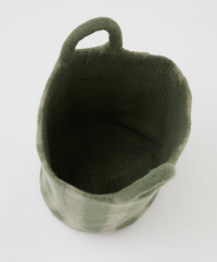 Phile Toy Basket in Green Stripe - Large