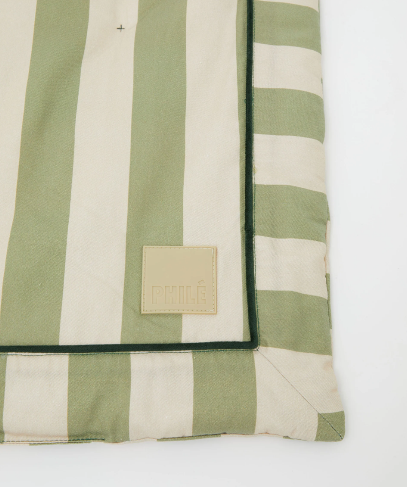 Phile Striped Play Mat – Green