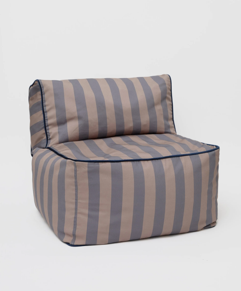 Phile Striped Toddler Lounger - Eggplant