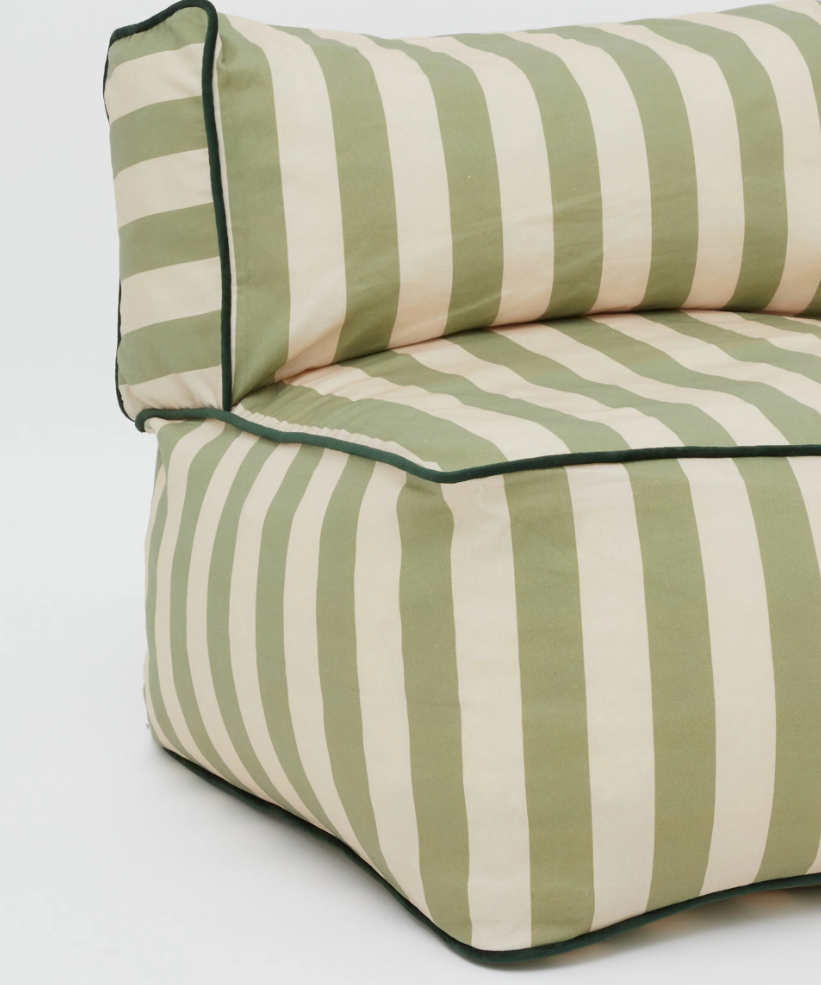 Phile  Striped Toddler Lounger - Green
