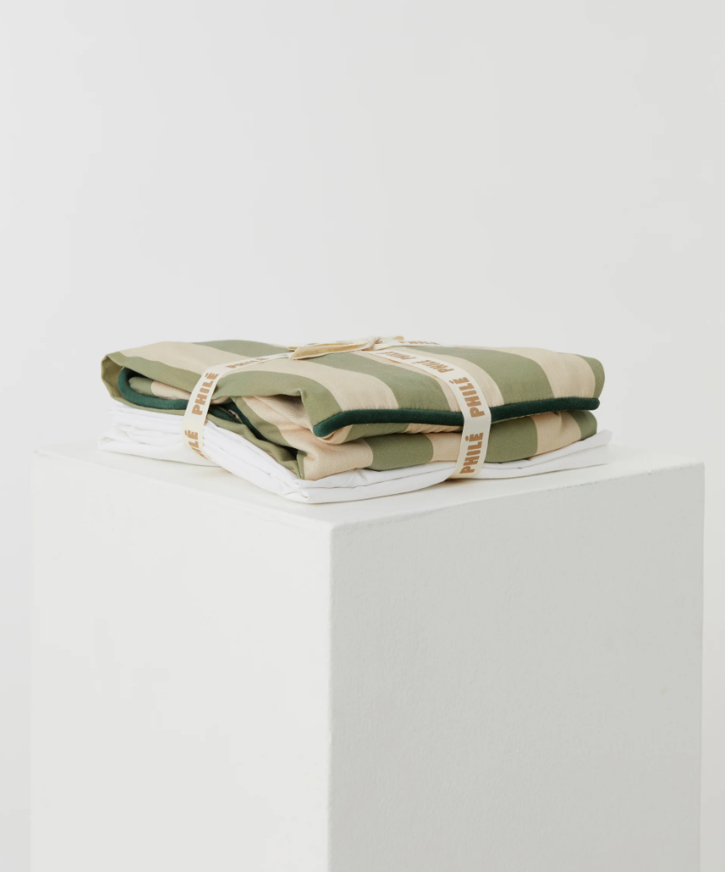 Phile  Striped Toddler Lounger - Green