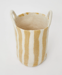 Phile Toy Basket in Yellow Stripe - Large