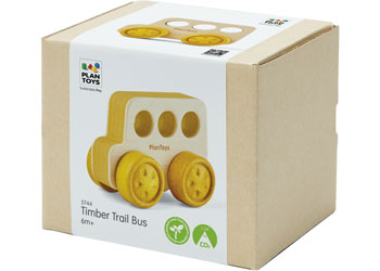Plan Toys - TIMBER TRAIL BUS - Yellow