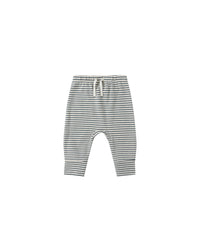 Quincy Mae Drawstring Pant Ocean Micro Stripe