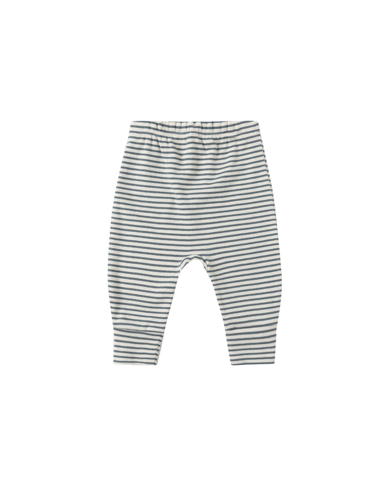 Quincy Mae Drawstring Pant Ocean Micro Stripe