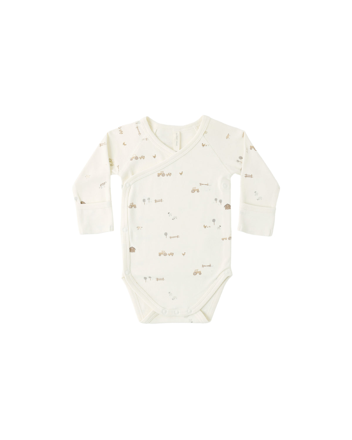 Quincy Mae Side Snap Bodysuit - Farm - IVORY