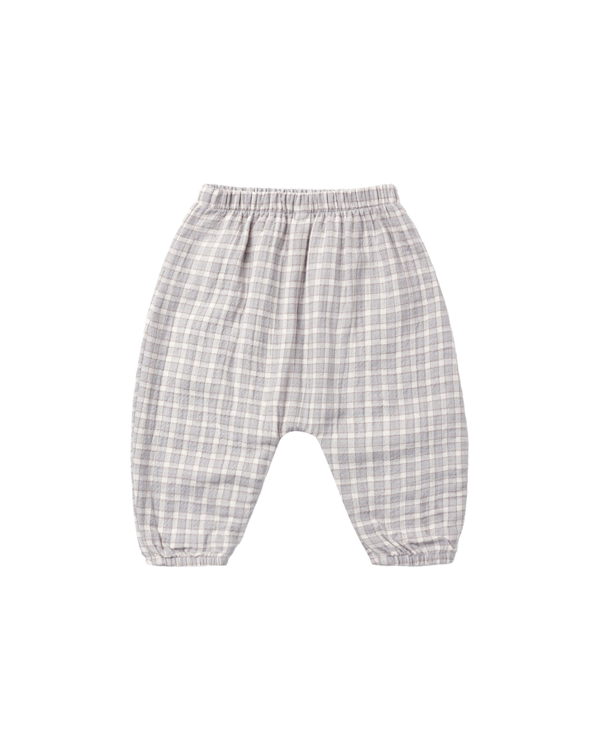 Quincy Mae WOVEN PANT BLUE GINGHAM - CLOUD