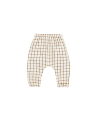 Quincy Mae WOVEN PANT CINNAMON PLAID