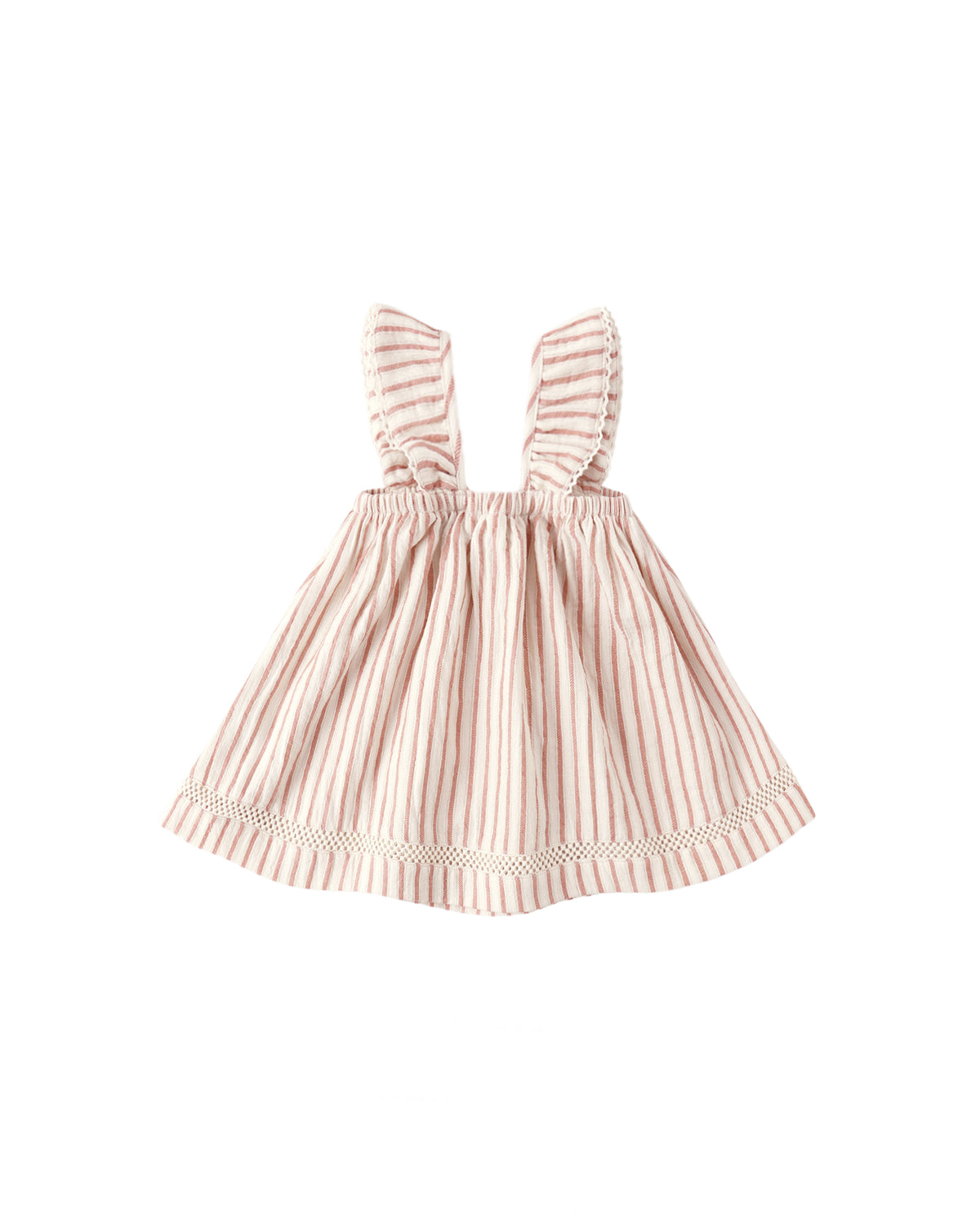 Quincy Mae Ruffle Tank Dress - Vintage Stripe - NATURAL