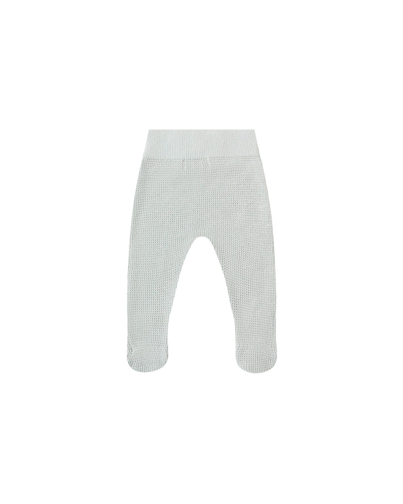 Quincy Mae Footed Knit Pant Ice Blue