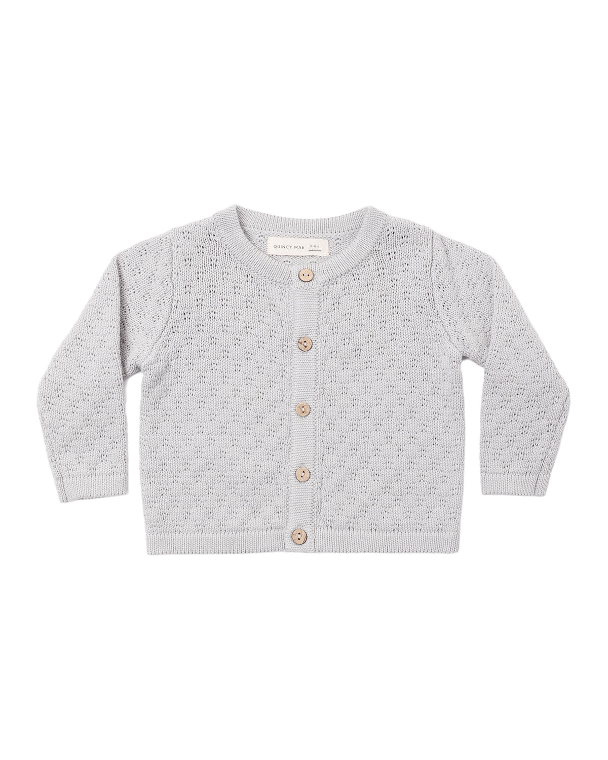 Quincy Mae KNIT CARDIGAN CLOUD