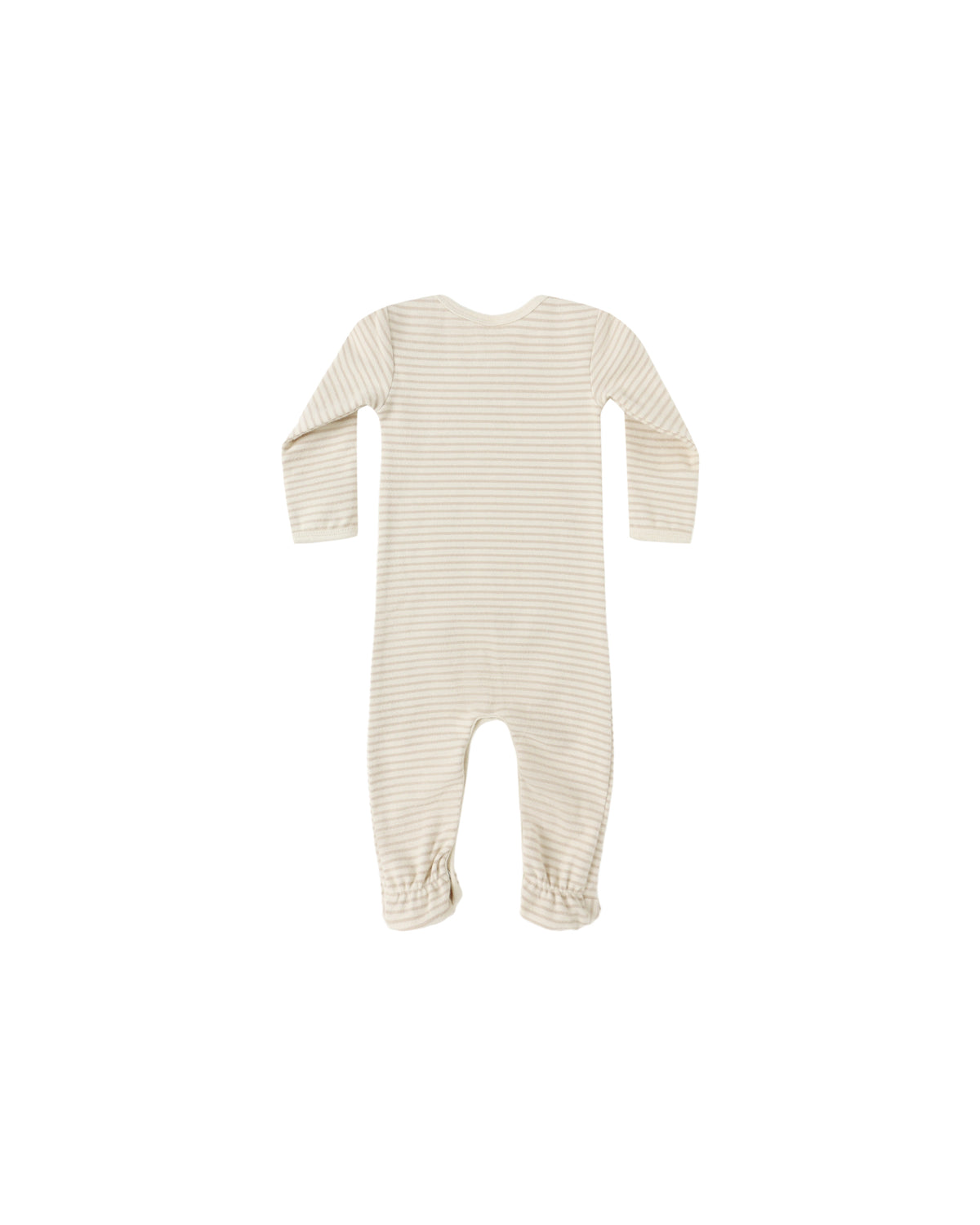 Quincy Mae Baby Footie Oat Micro Stripe