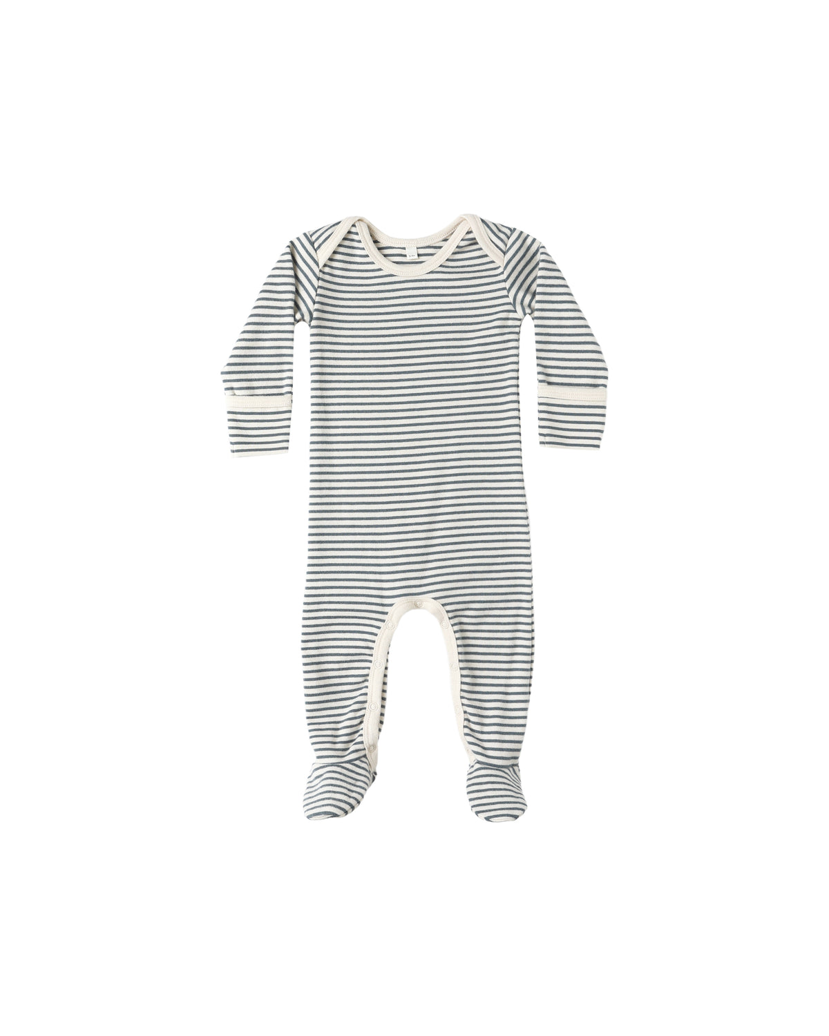 Quincy Mae Baby Footie Ocean Micro Stripe