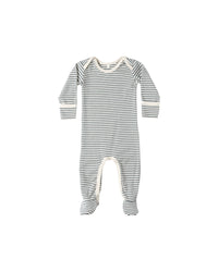 Quincy Mae Baby Footie Ocean Micro Stripe