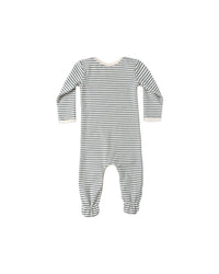 Quincy Mae Baby Footie Ocean Micro Stripe