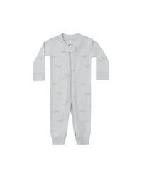 Quincy Mae Zip Long Sleeve Sleeper - Airplane- SKY